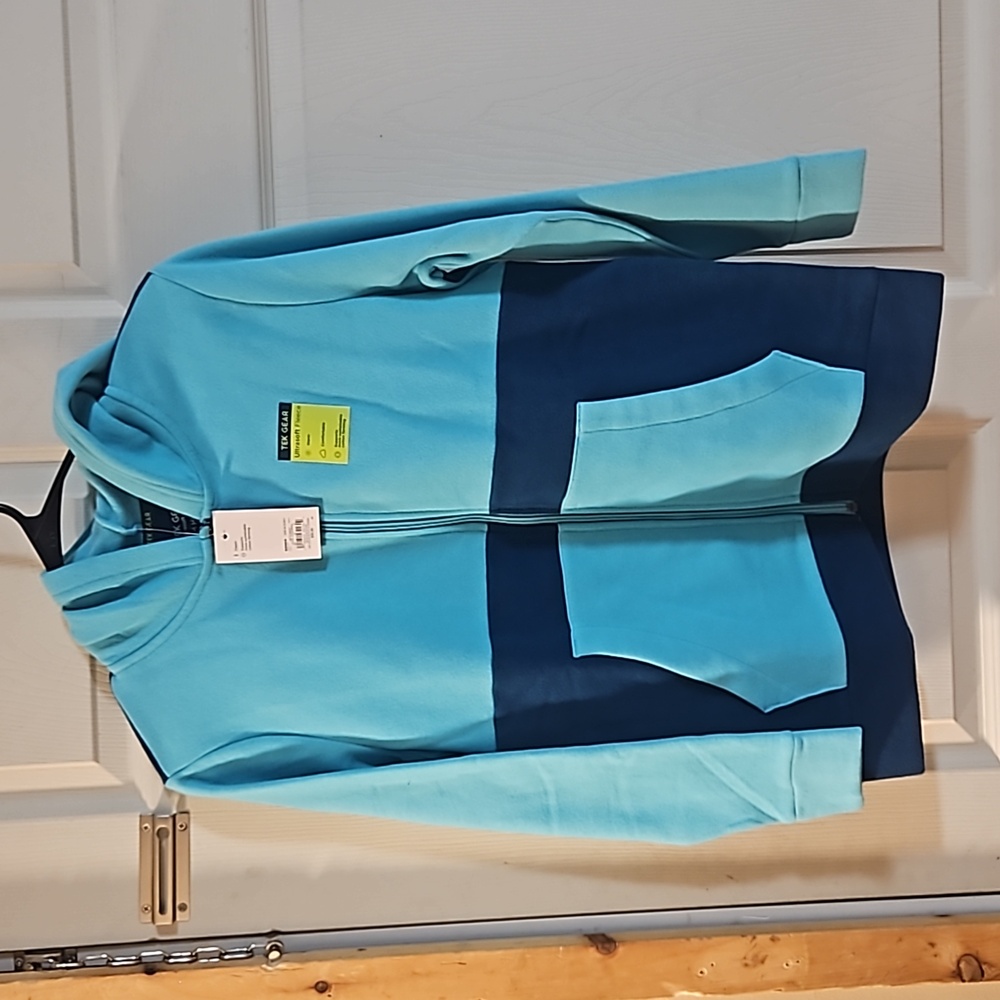 TEK GEAR ULTRASOFT FLEECE FULL ZIP HOODIE: BLUE: NEW WITH TAGS: M HUSKY